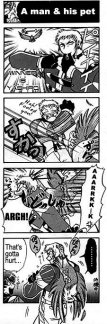 Yashiro spending some time quality time with his pet^_^;;