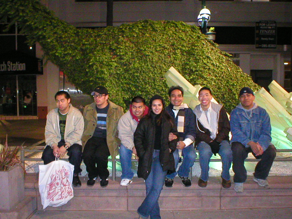 Me with Hector's friends in Santa Monica