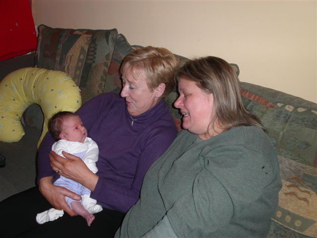Mormor and granny were there to give mum and dad a hand with me