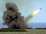 Imagen de archivo de un misil C-75 usado por el Ej�rcito ucranio durante unas maniobras. ( AP )