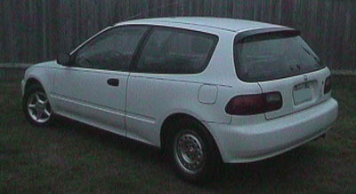 92 civic hatch rear angle