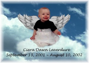 An angel photo of Ciera, made by Roxane