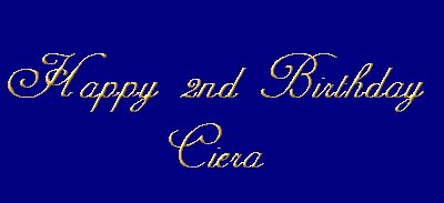Happy 2nd Birthday Ciera!