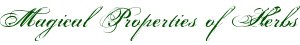 Magical Properties of Herbs Banner