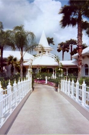 Walking up the front path