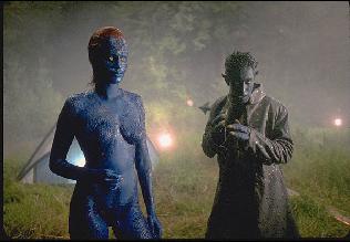 with mystique, but little does he know, he's standing next to his mom! (but thats another story)