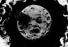 Landing on the eye of the man on the moon, A trip to the moon