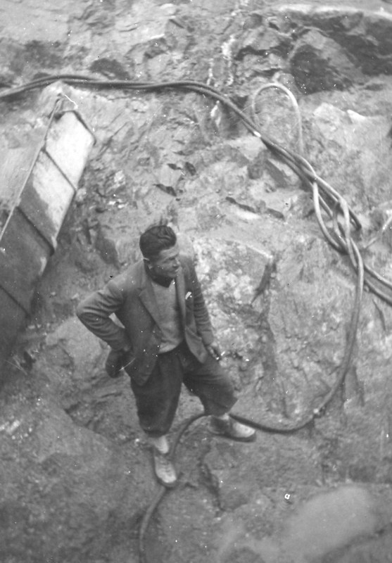 Mario al cantiere Vaiont