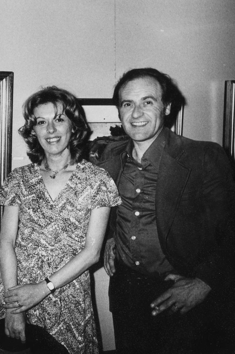 L'artista Francesco Guerra con la moglie Gabriella