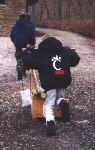 Mike the musher from Panther
Patrol, hard at work...