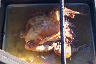 Cooking the turkey