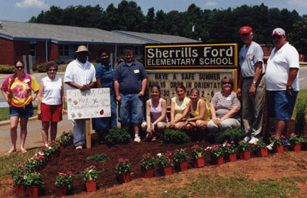 Sherrills Ford Elementary cvcc circle k club does landscaping at sherrills ford Sherrills Ford Elementary cvcc circle k club does landscaping at sherrills ford