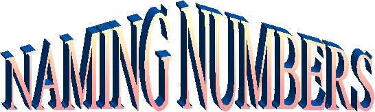 NAMING NUMBERS