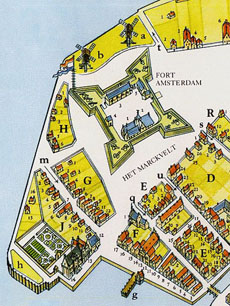 Detail map Fort Amsterdam