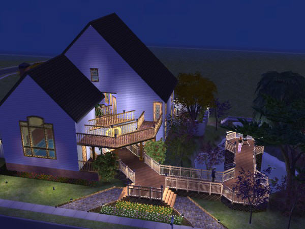 The spectacular night view of Barne's Mansion