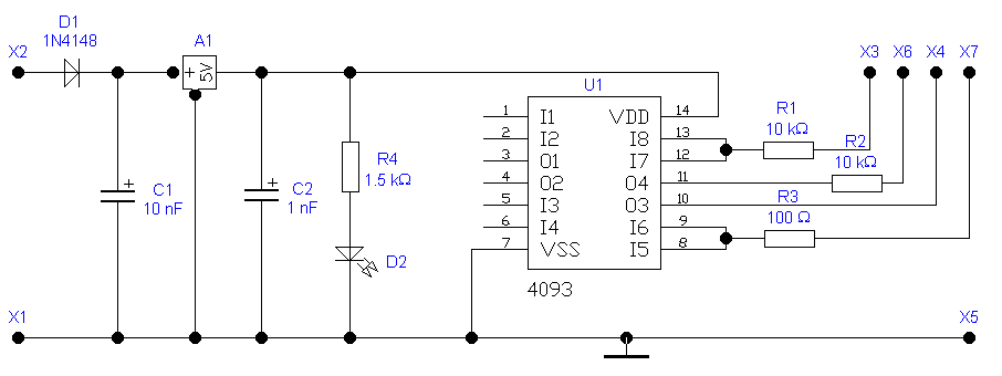 CASIO to PC interface circuit