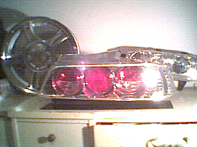 front of bracket showing tail light in it