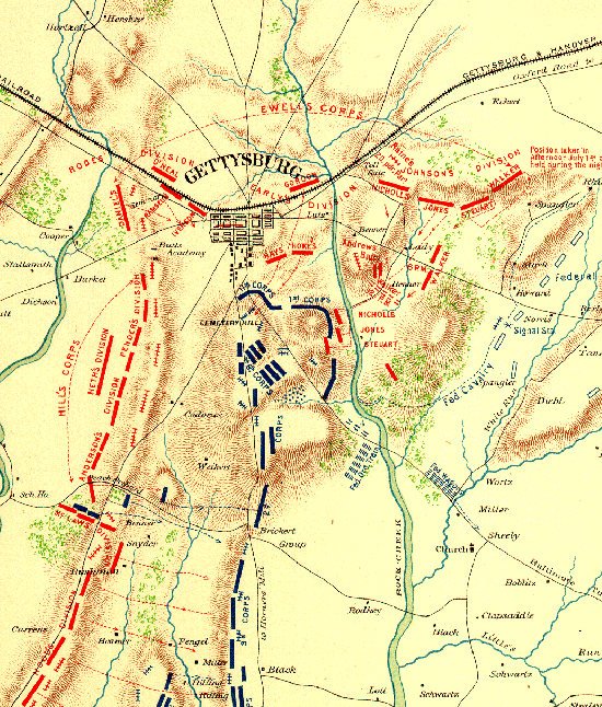 Troop Positions on Day Two