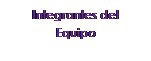 Cuadro de texto: Integrantes del Equipo