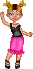 Dancing chic! Love her hair! Her outfit's...ok...I guess...BUT I LOVE HER HAIR!!!...yeah