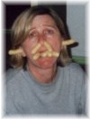 Miss Jeannie Lyddington, of the Famous Five, looking a bit silly