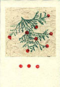 claire's homemade christmas card 1998