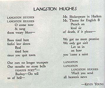 langston hughes, a poem by kevin young