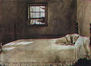 andrew wyeth's master bedroom [1985]