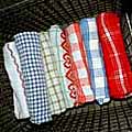 the terry blue and white check is from paris