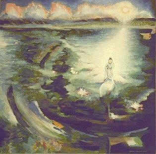 Kwan Yin sobre el oceano