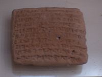 Tabla de arcilla mesopot�mica, fechada en el a�o 492 adC y que recog�a informaci�n astron�mica