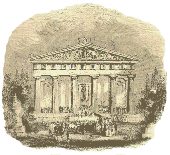 Temple of Athena [sic] in Aegina, Restored, by G.F. Sargent in Wordsworth, C. Greece: Pictorial, Descriptive, Historical. London 1882