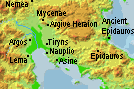 Argolid - Topographical Map