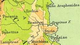 Old Map of Brauron