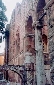 Ancient Ionic column reused in the monastery