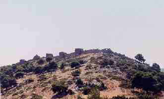 View of fortress (NW side) as one exits the pass
