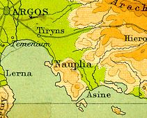 Old Map of Nauplio