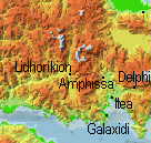Phokis - Topographical Map