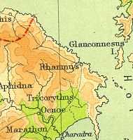 Old Map of Rhamnous