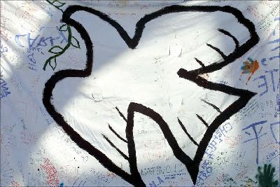 Peace symbol, the dove