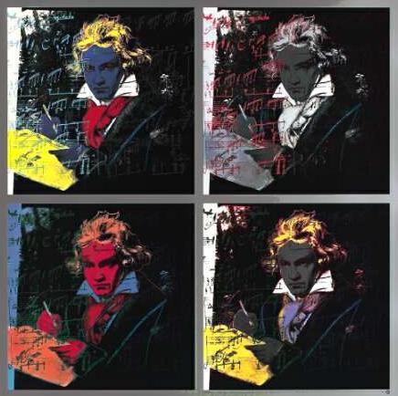 Andy Warhol: Four portraits of Beethoven