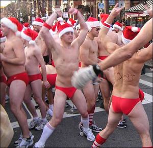 Boston's Santa Speedo run