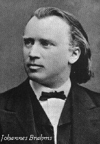 Johannes Brahms as a young man