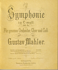 Mahler Symphony No. 2, first edition