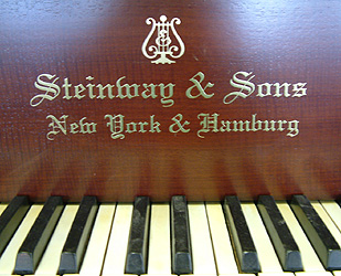 Close-up of a restored Steinway Model A