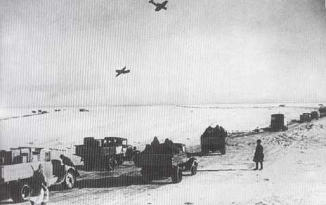 Leningrad and its suburbs quite literally starved in complete isolation until November 20, 1941 when an ice road over Lake Ladoga was established, called 'Road of Life'. With aerial bombardment, travel was very risky.