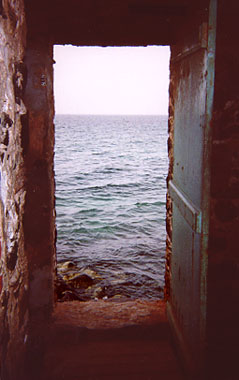 porte bleu