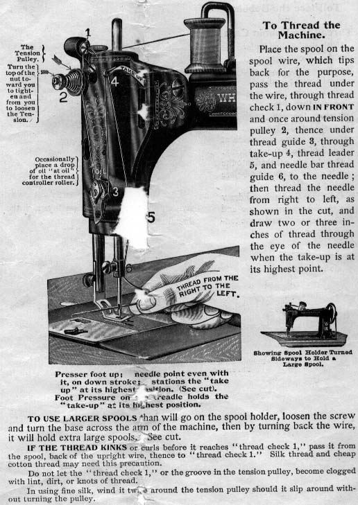 Details about   Wheeler Wilson No 9 Sewing Machine Attachments Guide 9 Photocopied pages A COPY 