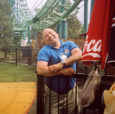Clayboy as a Six Flags Employee