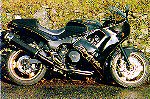 Golden pinstripes for this Daytona 1200 SE